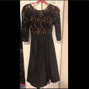 SL Fashions Lace Illusion Bodice Party Dress